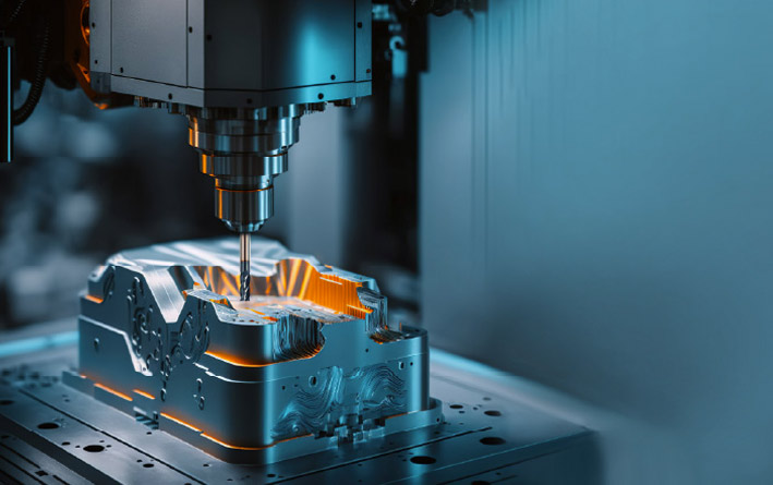 Business advisor from JACO Advisory Group conducting professional consultation meeting with middle-market manufacturing client in modern conference room